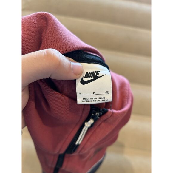 Nike Men’s Small Red Blue Tech Fleece Hoodie Full Zip Jacket - Picture 7 of 9